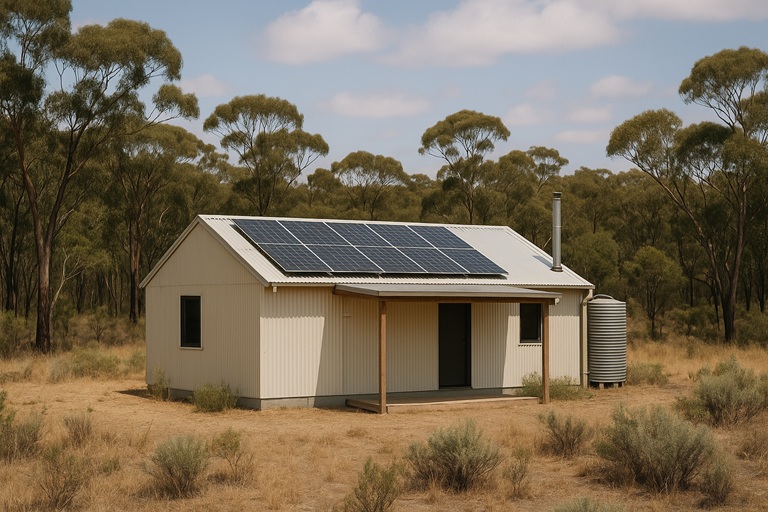 Off grid bush cabin in Western Australia