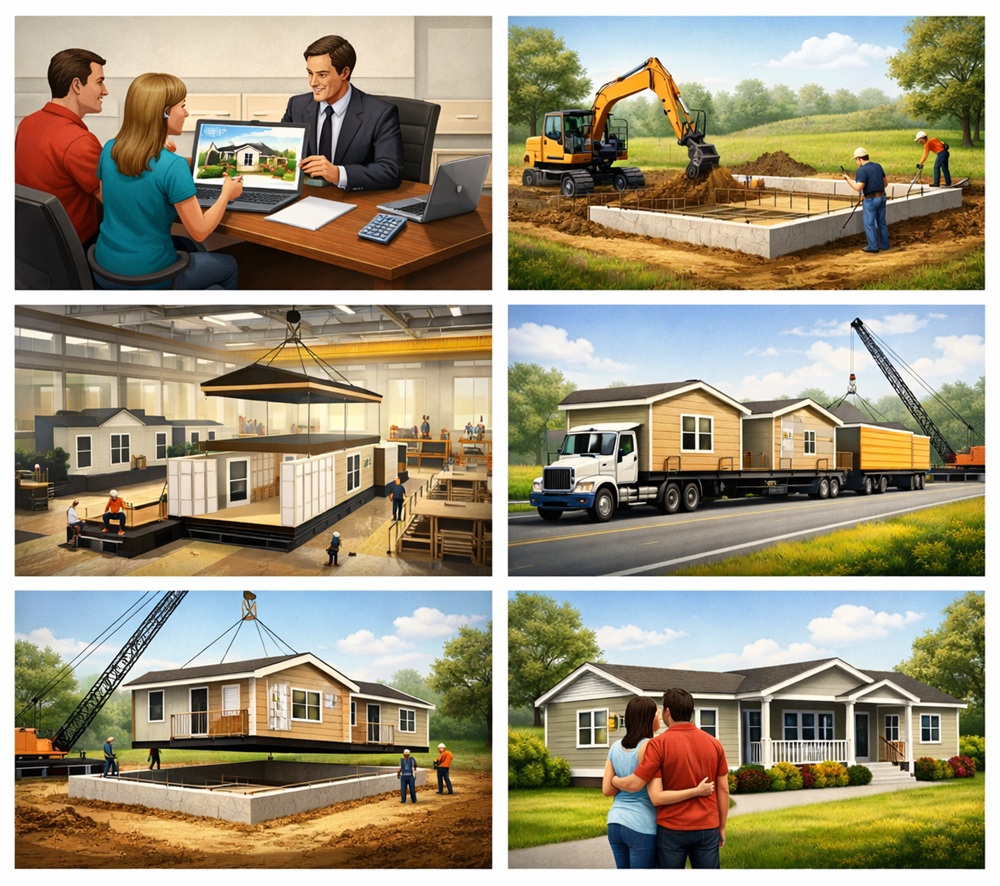 What are the steps to buying a modular home